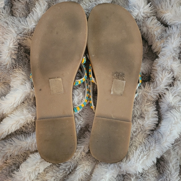 FREE PEOPLE BEATRICE BEADED FLAT SANDAL, SIZE 39 - Picture 13 of 15